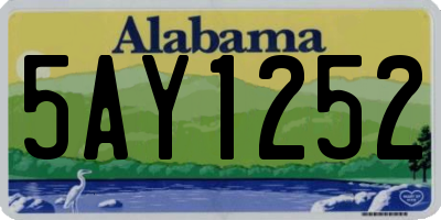 AL license plate 5AY1252