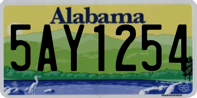 AL license plate 5AY1254