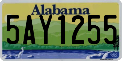 AL license plate 5AY1255