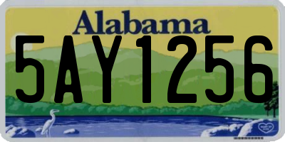 AL license plate 5AY1256