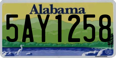 AL license plate 5AY1258