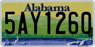 AL license plate 5AY1260