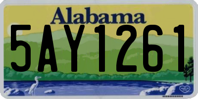 AL license plate 5AY1261