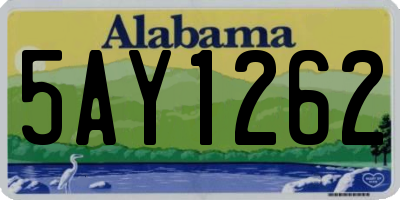 AL license plate 5AY1262