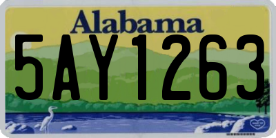 AL license plate 5AY1263