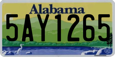 AL license plate 5AY1265