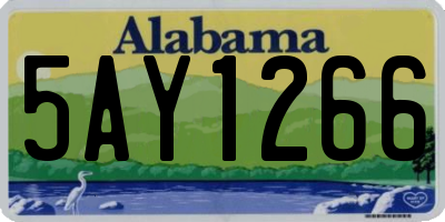 AL license plate 5AY1266