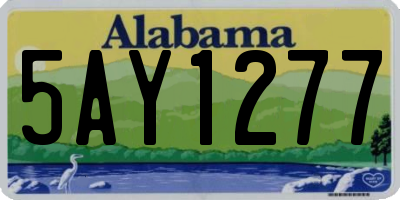 AL license plate 5AY1277