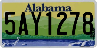AL license plate 5AY1278