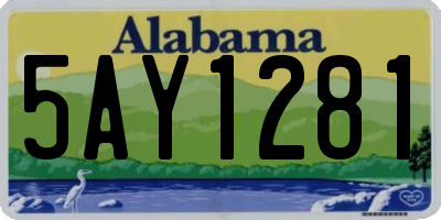 AL license plate 5AY1281