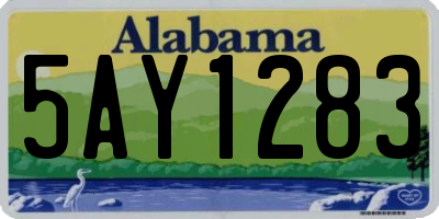 AL license plate 5AY1283