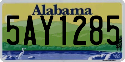 AL license plate 5AY1285