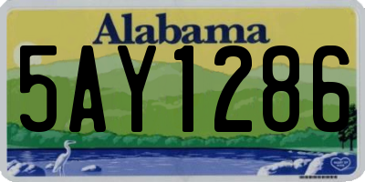 AL license plate 5AY1286