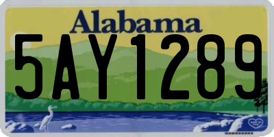 AL license plate 5AY1289