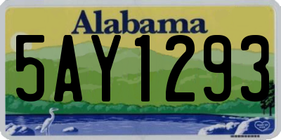 AL license plate 5AY1293