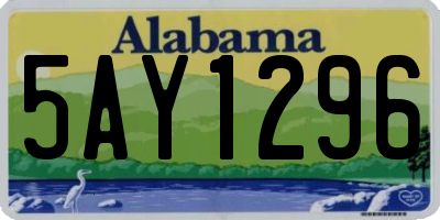 AL license plate 5AY1296
