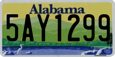 AL license plate 5AY1299