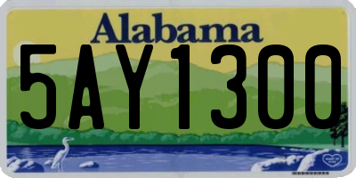 AL license plate 5AY1300