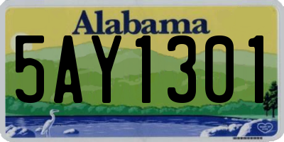 AL license plate 5AY1301