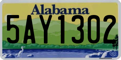 AL license plate 5AY1302