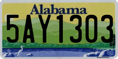 AL license plate 5AY1303
