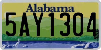 AL license plate 5AY1304