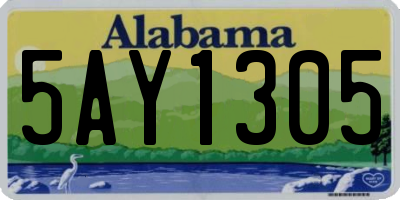 AL license plate 5AY1305