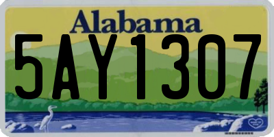 AL license plate 5AY1307