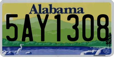 AL license plate 5AY1308