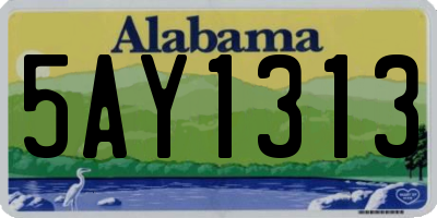 AL license plate 5AY1313