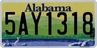 AL license plate 5AY1318