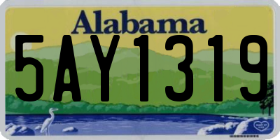 AL license plate 5AY1319
