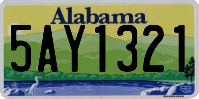 AL license plate 5AY1321