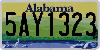 AL license plate 5AY1323
