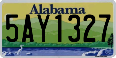 AL license plate 5AY1327
