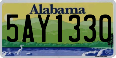 AL license plate 5AY1330
