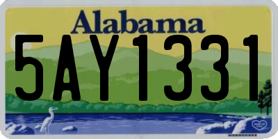 AL license plate 5AY1331