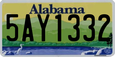 AL license plate 5AY1332
