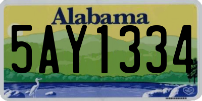 AL license plate 5AY1334