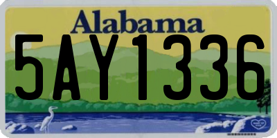 AL license plate 5AY1336