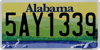 AL license plate 5AY1339