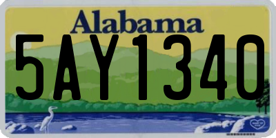AL license plate 5AY1340