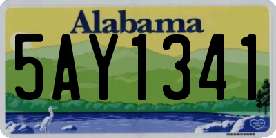 AL license plate 5AY1341