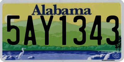 AL license plate 5AY1343