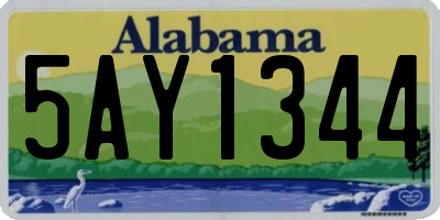AL license plate 5AY1344