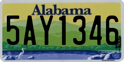 AL license plate 5AY1346