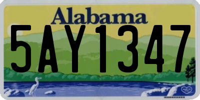 AL license plate 5AY1347