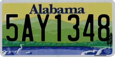 AL license plate 5AY1348