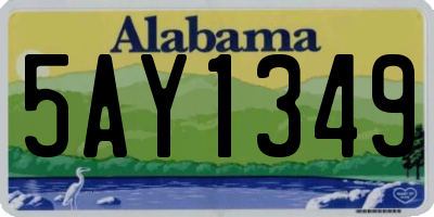 AL license plate 5AY1349
