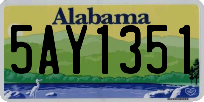AL license plate 5AY1351